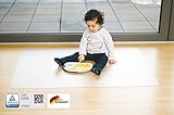 KAISER PLASTIC Bodenschutzmatte transparent | aus Clear Style R.PET | TÜV-Zertifiziert | perfekt für Hartboden | 100 x 120 cm