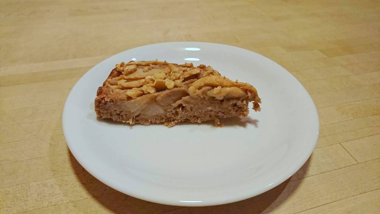 veganer birnen walnuss kuchen