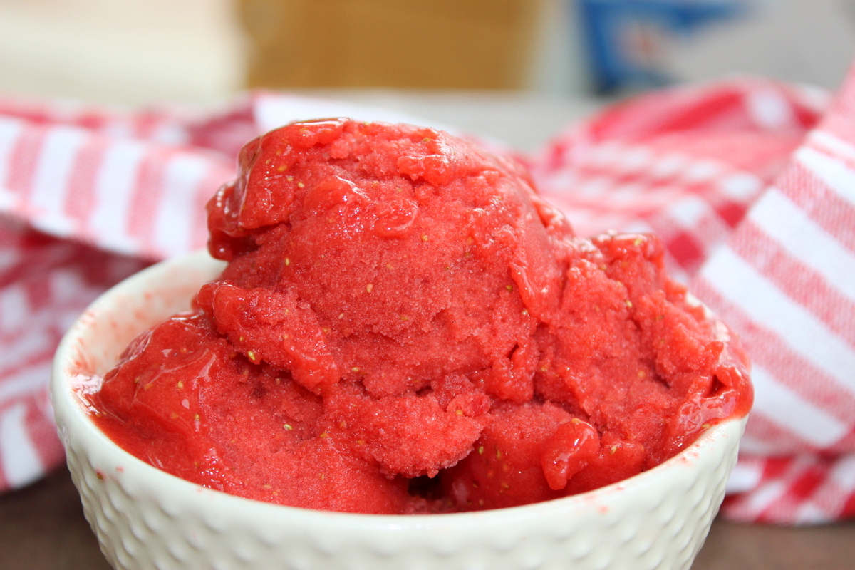 erdbeer sorbet