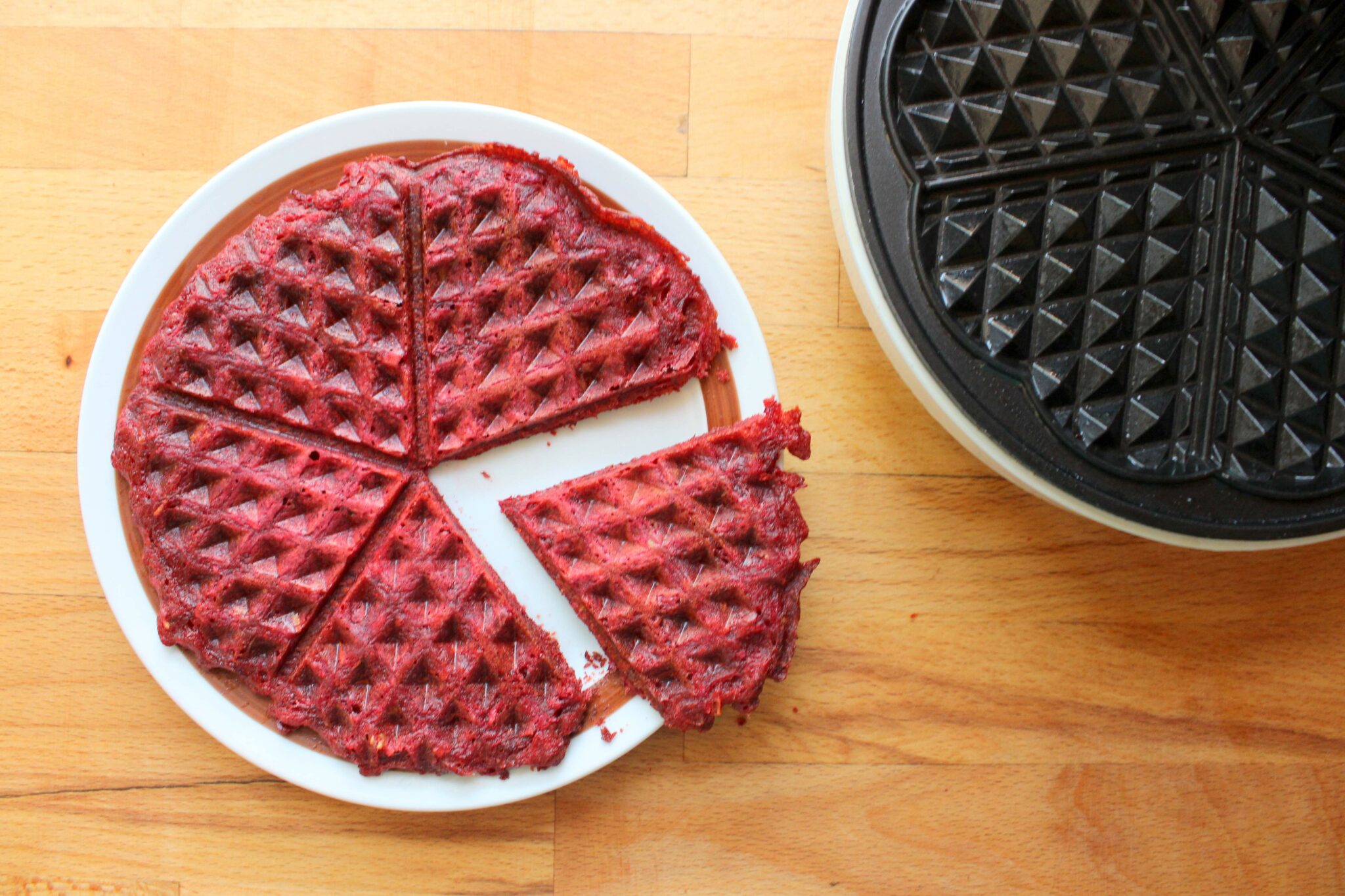Rote Bete Waffeln für Babys (zuckerfrei, vegan) | Babyled Weaning