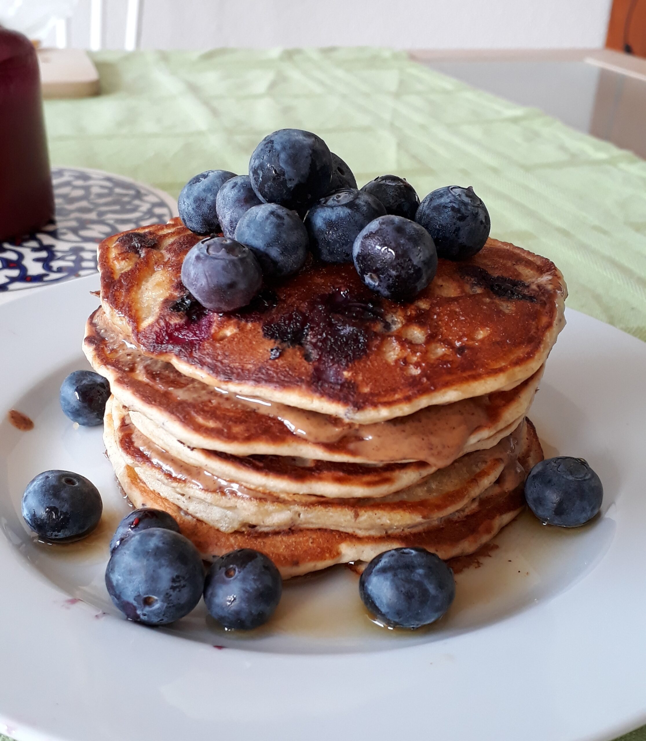 vegane blaubeer-pancakes