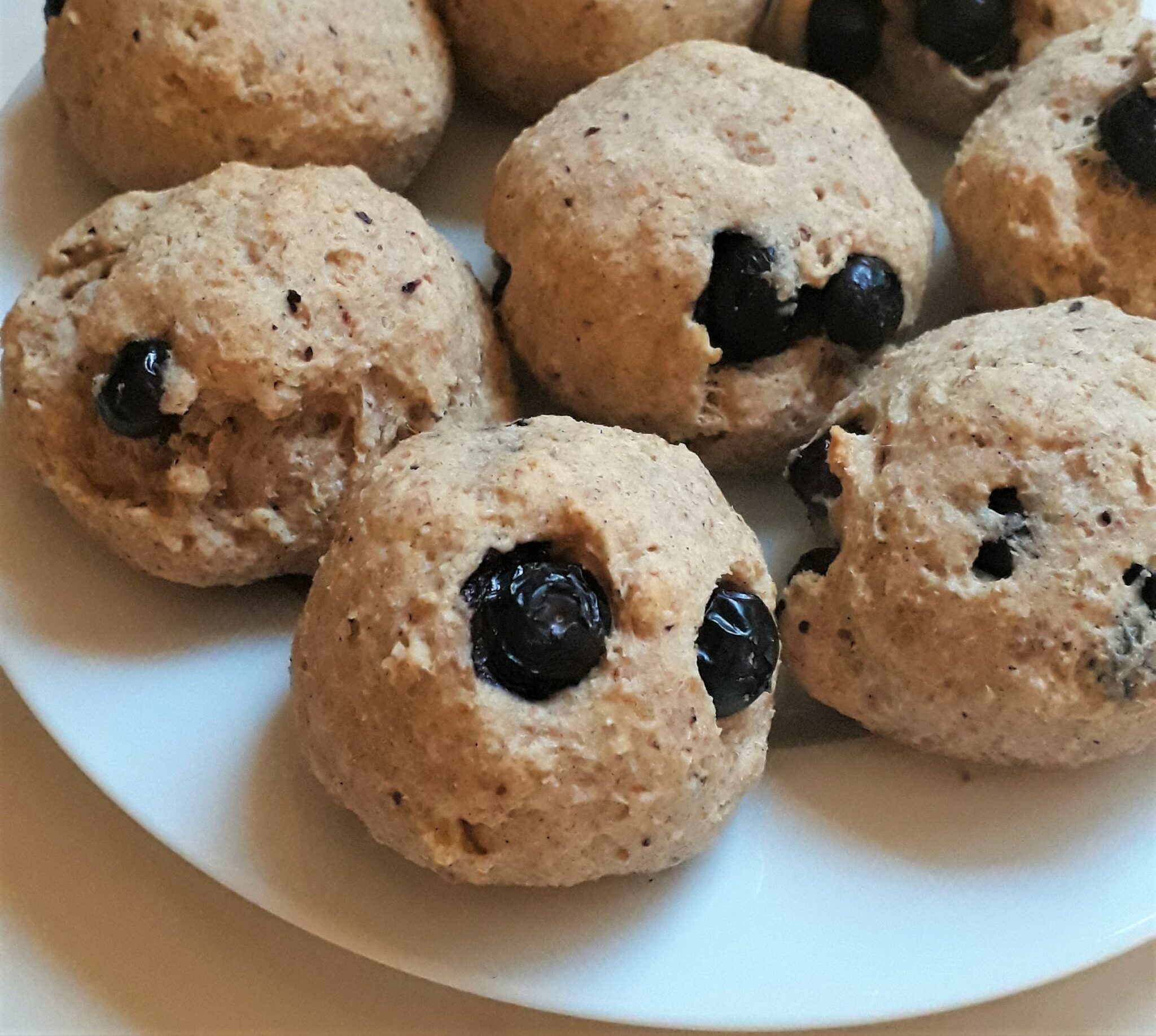 Blaubeer Cake Balls mit Joghurt für Babys (zuckerfrei) Babyled Weaning