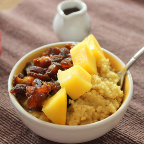 hirse porridge aprikosen mango