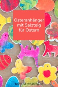 Osteranhänger mit Salzteig für Ostern