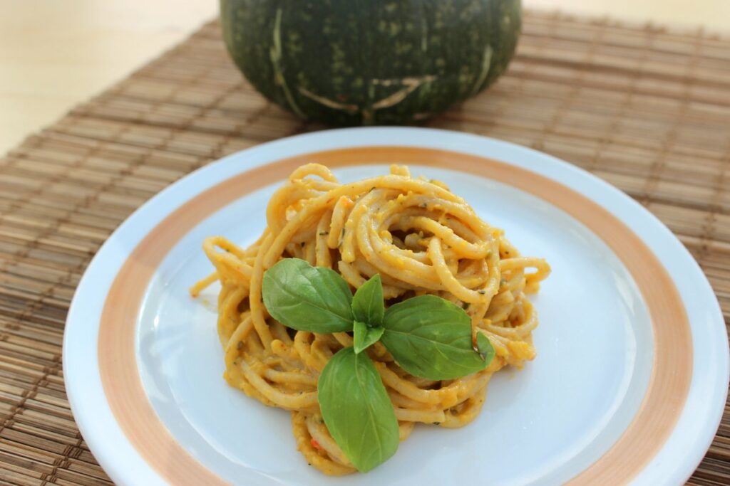 Pasta mit Kürbissauce aus dem Backofen | Babyled Weaning Rezepte