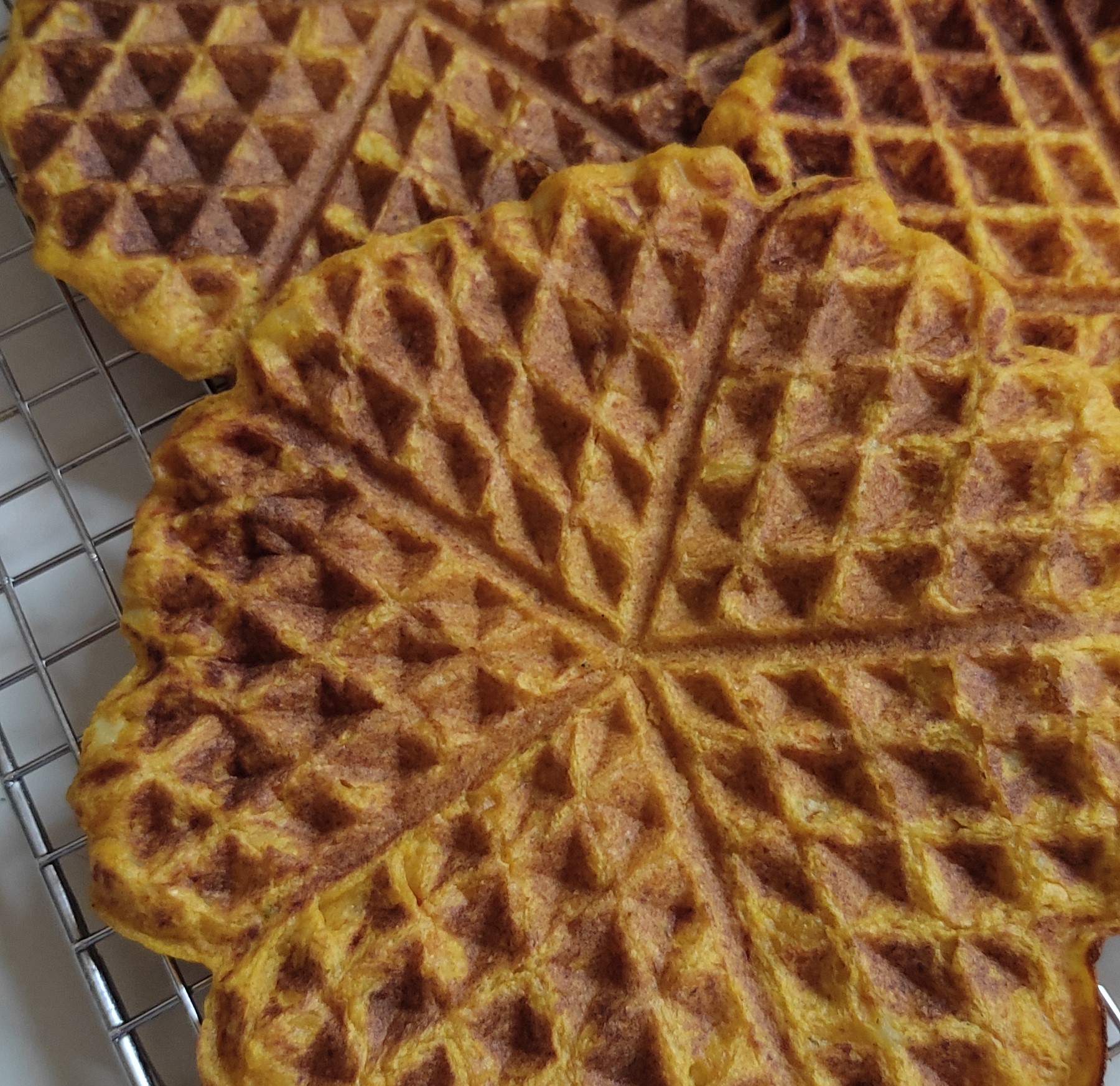 Kartoffel-Kürbis Waffeln für Babys