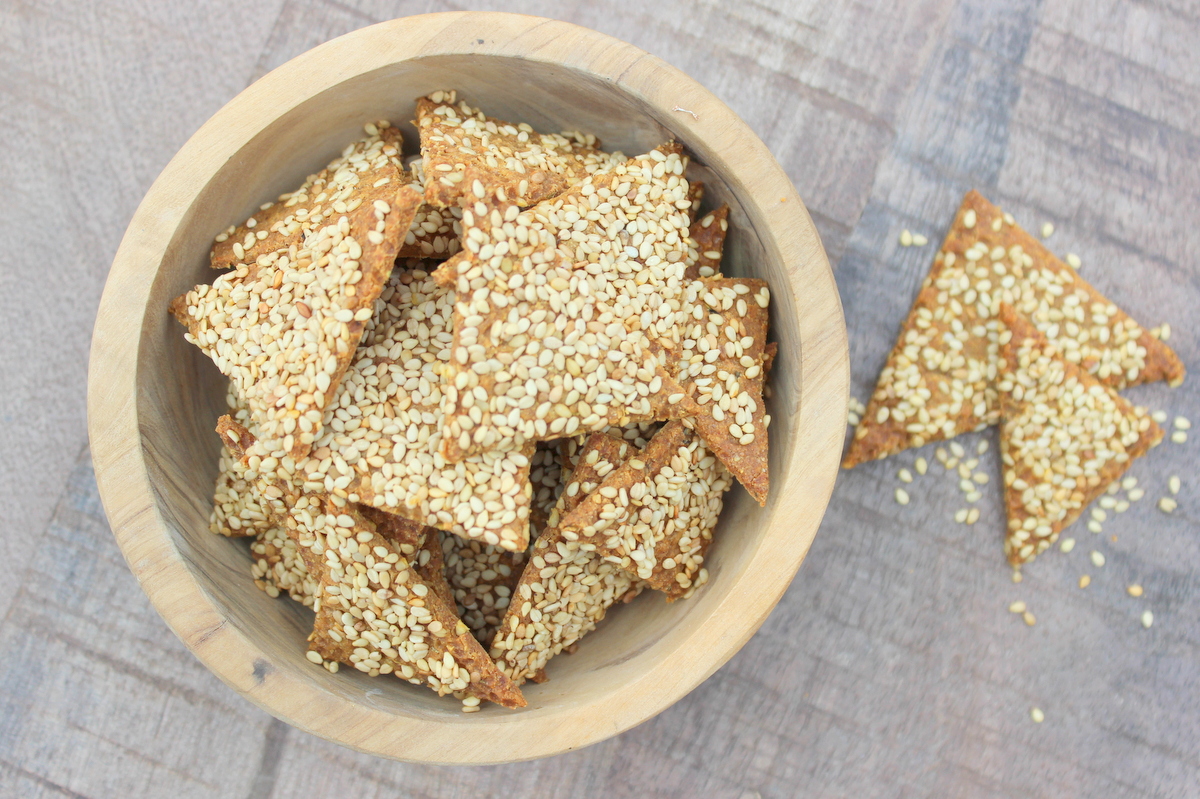 sesam cracker glutenfrei vegan