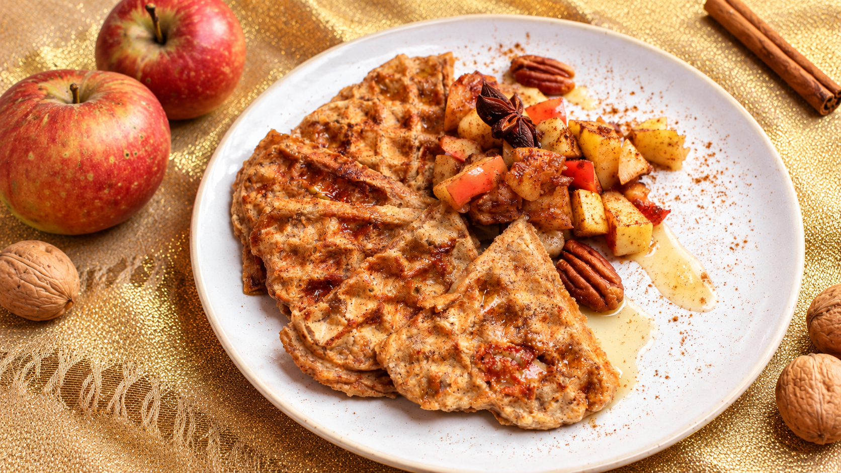 bratapfel waffeln
